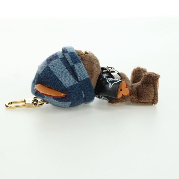 LOUIS VUITTON Bear Bag Charm Leather Brown M03206 LV Auth YKZ811SAM