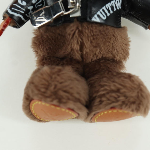 LOUIS VUITTON Bear Bag Charm Leather Brown M03206 LV Auth YKZ811SAM