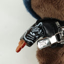LOUIS VUITTON Bear Bag Charm Leather Brown M03206 LV Auth YKZ811SAM-4