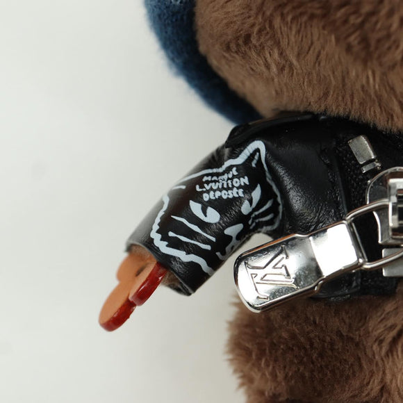 LOUIS VUITTON Bear Bag Charm Leather Brown M03206 LV Auth YKZ811SAM