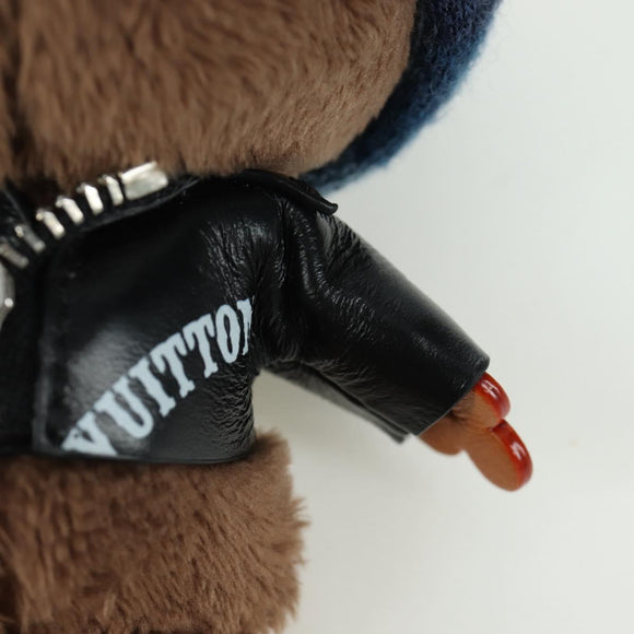 LOUIS VUITTON Bear Bag Charm Leather Brown M03206 LV Auth YKZ811SAM