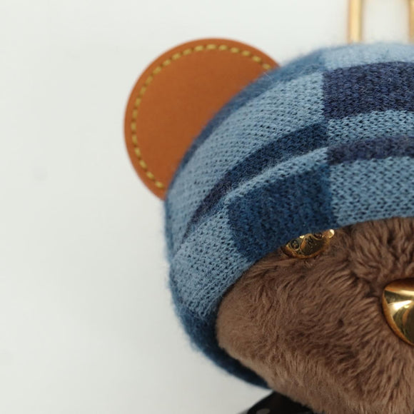 LOUIS VUITTON Bear Bag Charm Leather Brown M03206 LV Auth YKZ811SAM