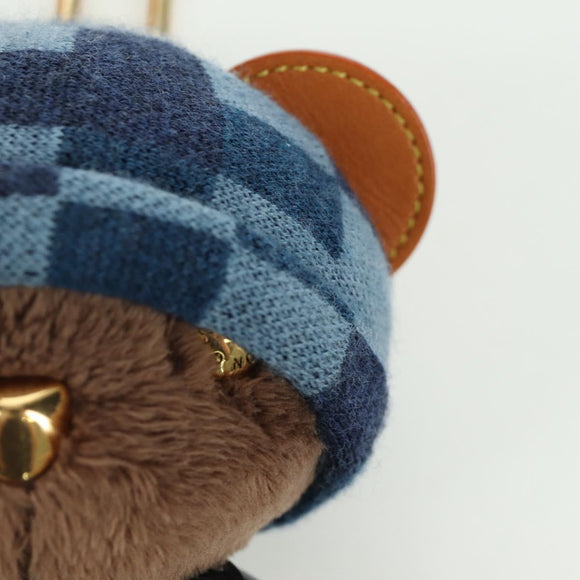 LOUIS VUITTON Bear Bag Charm Leather Brown M03206 LV Auth YKZ811SAM