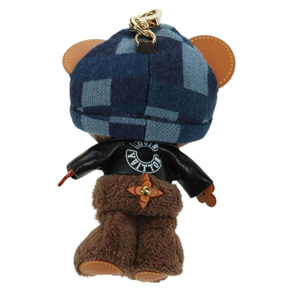 LOUIS VUITTON Bear Bag Charm Leather Brown M03206 LV Auth YKZ811SAM