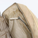 PRADA Hand Bag Canvas Beige Silver Auth YKZ813-22
