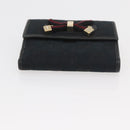 GUCCI GG Canvas Pretty Wallet Black Gold Navy 167466 Auth YKZ814A-7