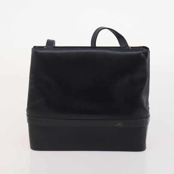 Salvatore Ferragamo Shoulder Bag Leather 2 Set Black Yellow Auth YKZ815