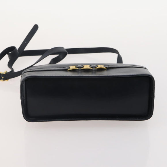 Salvatore Ferragamo Shoulder Bag Leather 2 Set Black Yellow Auth YKZ815
