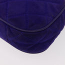 CHANEL Matelassé Chain-Handtasche Wildleder Lila Goldfarbene CC Authentifiziert YKZ821A-14