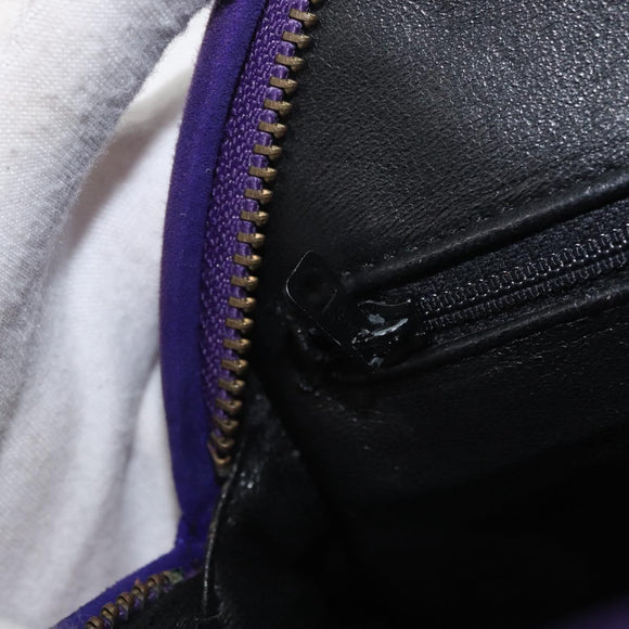 CHANEL Matelassé Chain-Handtasche Wildleder Lila Goldfarbene CC Authentifiziert YKZ821A