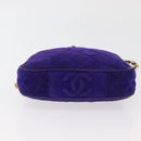 CHANEL Matelassé Chain-Handtasche Wildleder Lila Goldfarbene CC Authentifiziert YKZ821A-5