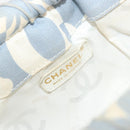 CHANEL COCO Mark Chain Shoulder Bag Canvas Light Blue Gold CC Auth YKZ826A-10