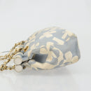 CHANEL COCO Mark Chain Shoulder Bag Canvas Light Blue Gold CC Auth YKZ826A-4