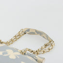CHANEL COCO Mark Chain Shoulder Bag Canvas Light Blue Gold CC Auth YKZ826A-8