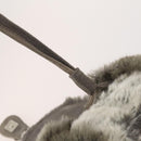 FENDI Backpack Fur Beige Silver Auth YKZ827A-21