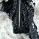 FENDI Backpack Fur Beige Silver Auth YKZ827A-24