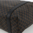 CELINE Macadam Canvas Tote Bag PVC Leather Black Gold Auth YKZ828A-9