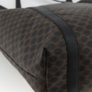 CELINE Macadam Canvas Tote Bag PVC Leather Black Gold Auth YKZ828A-16