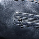 CELINE Macadam Canvas Tote Bag PVC Leather Black Gold Auth YKZ828A-20