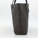 CELINE Macadam Canvas Tote Bag PVC Leather Black Gold Auth YKZ828A-3