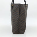 CELINE Macadam Canvas Tote Bag PVC Leather Black Gold Auth YKZ828A-4