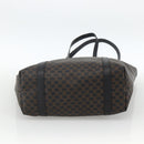 CELINE Macadam Canvas Tote Bag PVC Leather Black Gold Auth YKZ828A-5