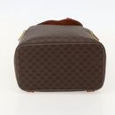 CELINE Macadam Canvas Backpack PVC Leather Brown Gold Auth YKZ829A-5
