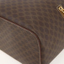 CELINE Macadam Canvas Backpack PVC Leather Brown Gold Auth YKZ829A-15