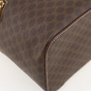 CELINE Macadam Canvas Backpack PVC Leather Brown Gold Auth YKZ829A-16