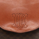 CELINE Macadam Canvas Backpack PVC Leather Brown Gold Auth YKZ829A-20