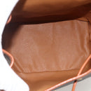 CELINE Macadam Canvas Backpack PVC Leather Brown Gold Auth YKZ829A-11