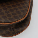 CELINE Macadam Canvas Star Ball Handtas Bruin Goud Auth YKZ830A-14