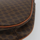 CELINE Macadam Canvas Star Ball Handtas Bruin Goud Auth YKZ830A-16
