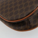 CELINE Macadam Canvas Star Ball Handtas Bruin Goud Auth YKZ830A-9