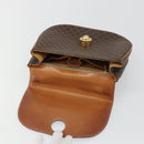 CELINE Macadam Canvas Star Ball Handtas Bruin Goud Auth YKZ830A-10