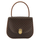 CELINE Macadam Canvas Star Ball Handtas Bruin Goud Auth YKZ830A-13