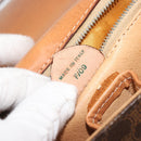CELINE Macadam Canvas Star Ball Handtas Bruin Goud Auth YKZ830A-12