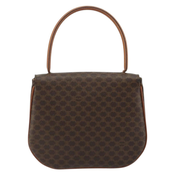 CELINE Macadam Canvas Star Ball Handtas Bruin Goud Auth YKZ830A