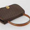 CELINE Macadam Canvas Star Ball Handtas Bruin Goud Auth YKZ830A-6