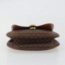 CELINE Macadam Canvas Star Ball Handtas Bruin Goud Auth YKZ830A-5
