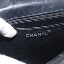 CHANEL Matelasse Chain Hand Bag Patent leather Black Silver CC Auth YKZ831A-16
