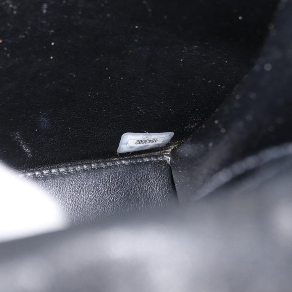 CHANEL Matelasse Chain Hand Bag Patent leather Black Silver CC Auth YKZ831A