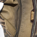 FENDI Zucca Canvas Mamma Baguette Shoulder Bag Brown Black Auth YKZ832SM-10