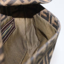 FENDI Zucca Canvas Mamma Baguette Shoulder Bag Brown Black Auth YKZ832SM-23