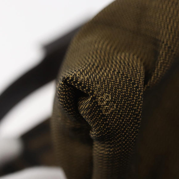 FENDI Zucca Canvas Mamma Baguette Shoulder Bag Brown Black Auth YKZ832SM