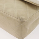 CHANEL Matelasse 25 Pla Chain Shoulder Bag Lamb Skin Ivory CC Auth YKZ833A-16