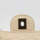 CHANEL Matelasse 25 Pla Chain Shoulder Bag Lamb Skin Ivory CC Auth YKZ833A-22