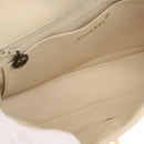 CHANEL Matelasse 25 Pla Chain Shoulder Bag Lamb Skin Ivory CC Auth YKZ833A-10