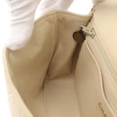 CHANEL Matelasse 25 Pla Chain Shoulder Bag Lamb Skin Ivory CC Auth YKZ833A-26