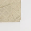 CHANEL Matelasse 25 Pla Chain Shoulder Bag Lamb Skin Ivory CC Auth YKZ833A-3